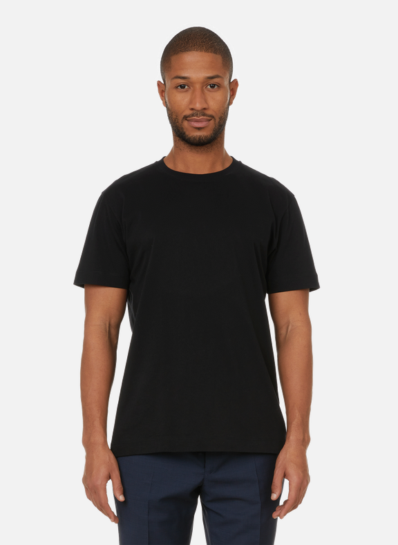 AU PRINTEMPS PARIS T-shirt col rond en coton organique Noir