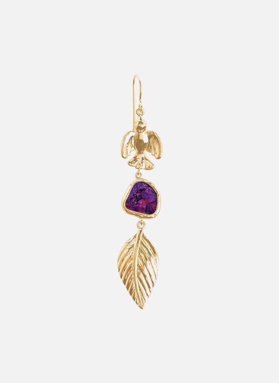 Boucle d'oreille Honolulu Doré by AURELIE BIDERMANN AURELIE BIDERMANN Boucle d'oreille Honolulu Doré