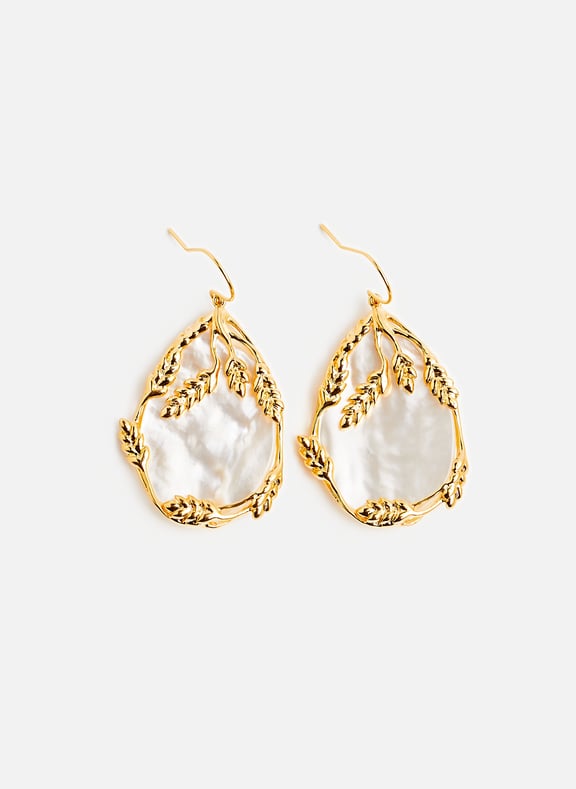 Boucles d'oreille Francoise en or Doré by AURELIE BIDERMANN AURELIE BIDERMANN Boucles d'oreille Francoise en or Doré