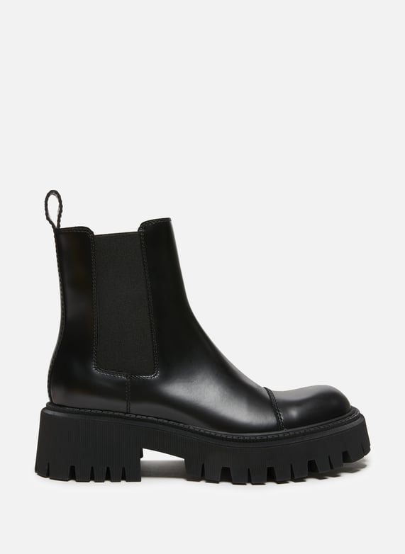 Bottines Tractor En Cuir Balenciaga Femme Printemps
