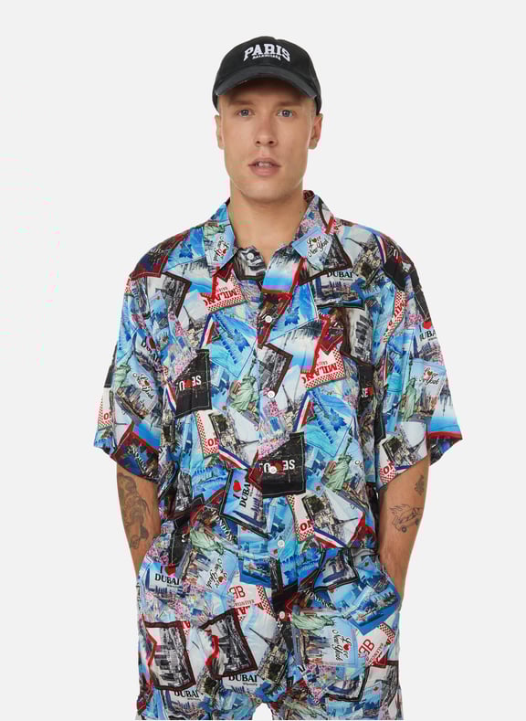 SILK PATCHWORK SHIRT BALENCIAGA for MEN Printemps