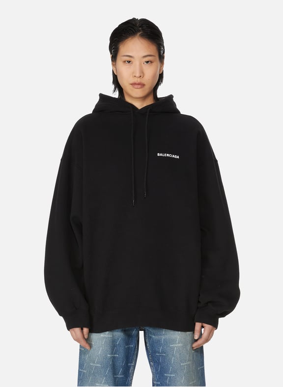 Hoodie en coton Noir by BALENCIAGA BALENCIAGA Hoodie en coton Noir