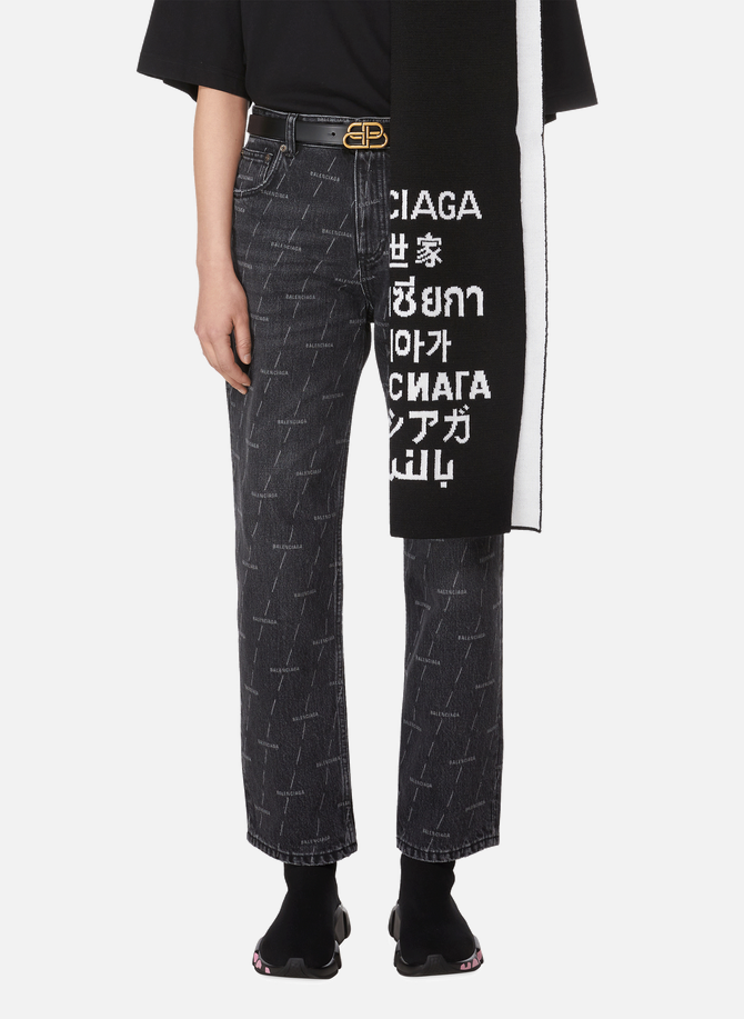 BALENCIAGA Jeans mit Allover-Logoprint