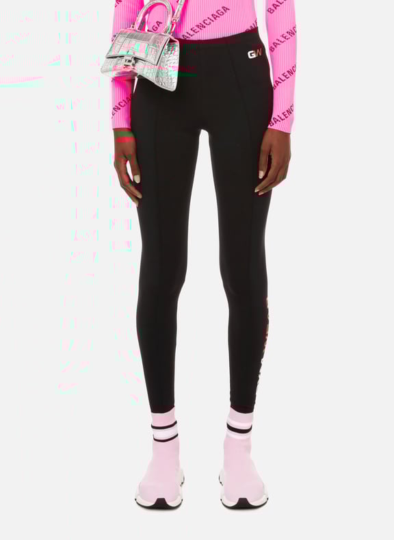Leggings avec GW imprimé Noir by BALENCIAGA BALENCIAGA Leggings avec GW imprimé Noir