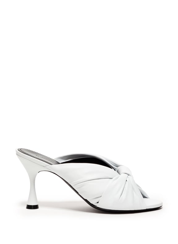 Mules Drapy Blanc by BALENCIAGA BALENCIAGA Mules Drapy Blanc
