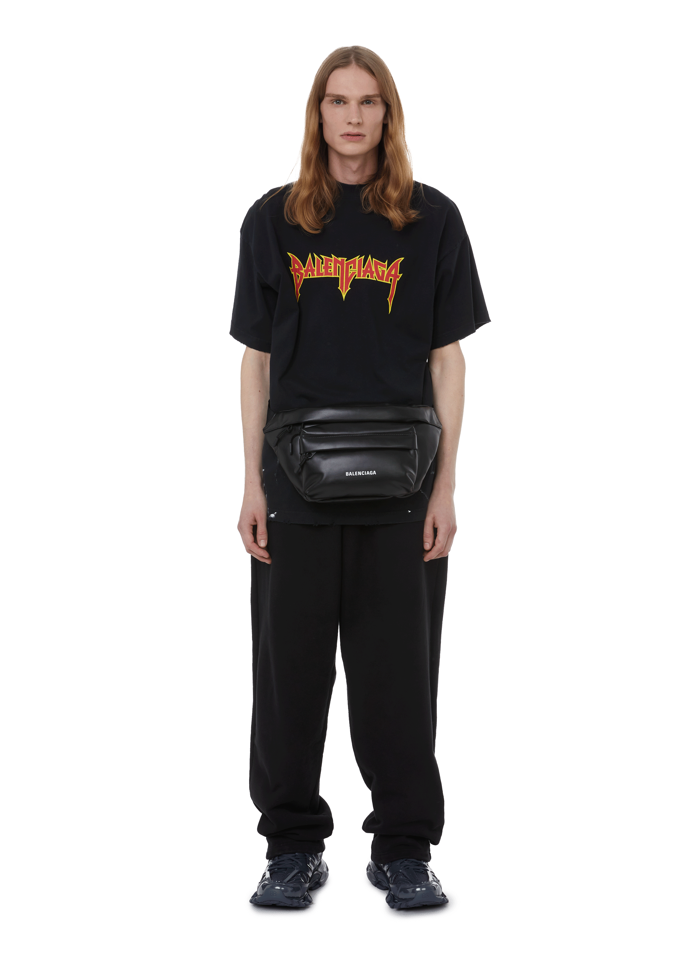 PANTALON DE JOGGING OVERSIZE EN COTON MOLLETON BALENCIAGA pour HOMME