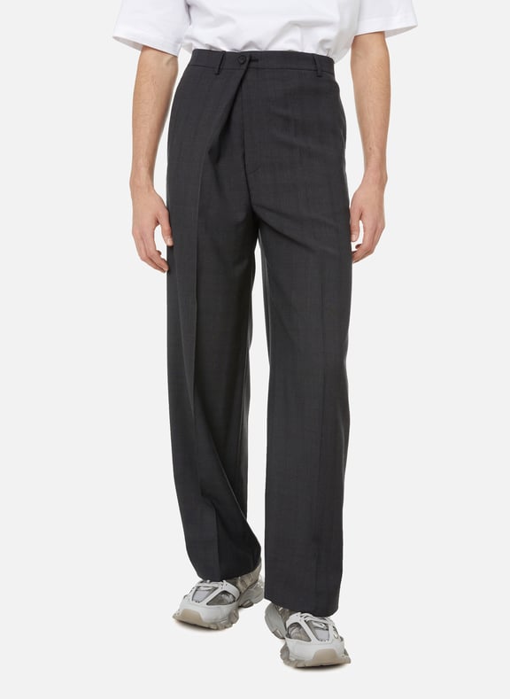 Pantalon large en laine Gris by BALENCIAGA BALENCIAGA Pantalon large en laine Gris