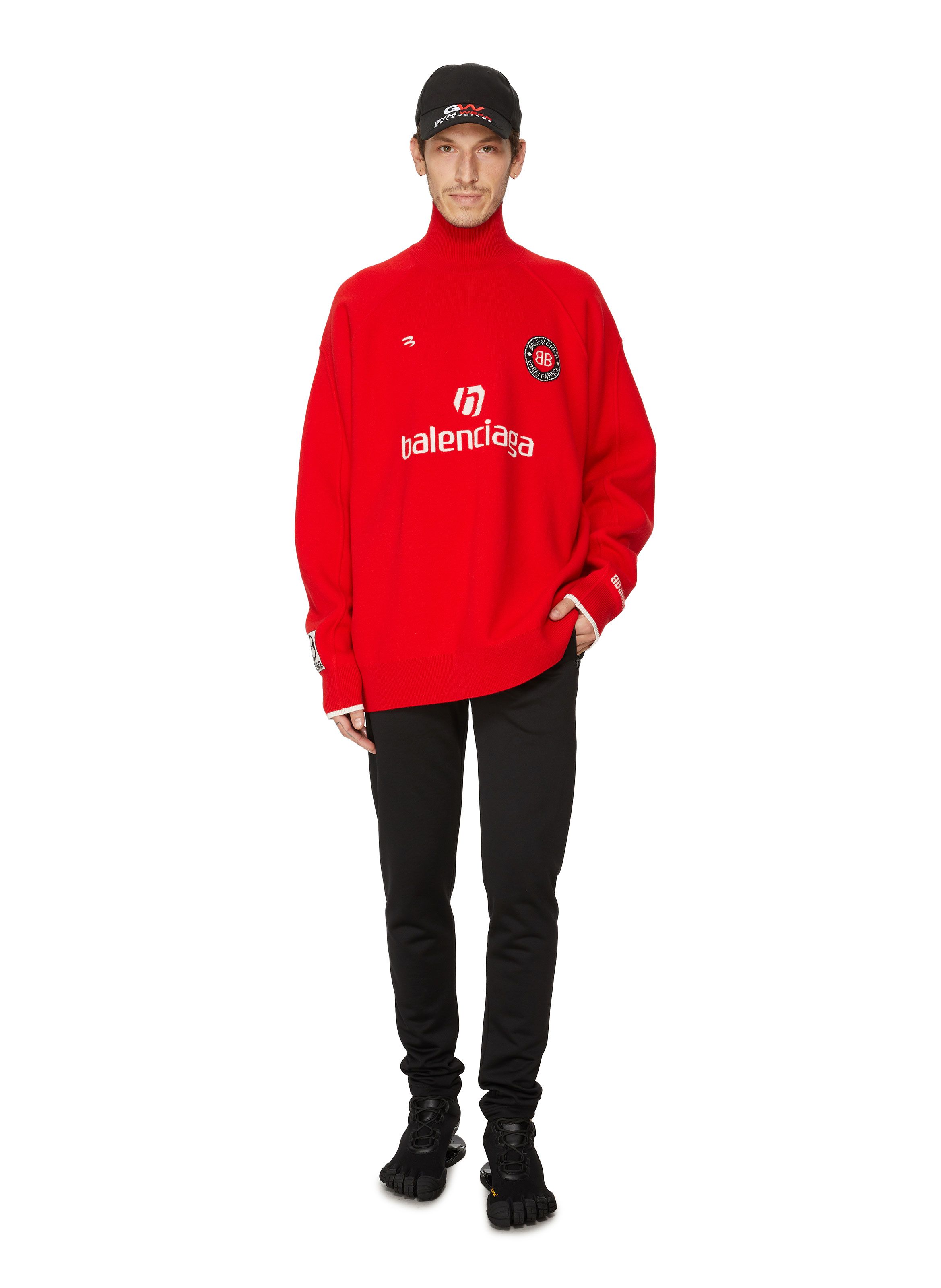 Pull balenciaga outlet homme rouge