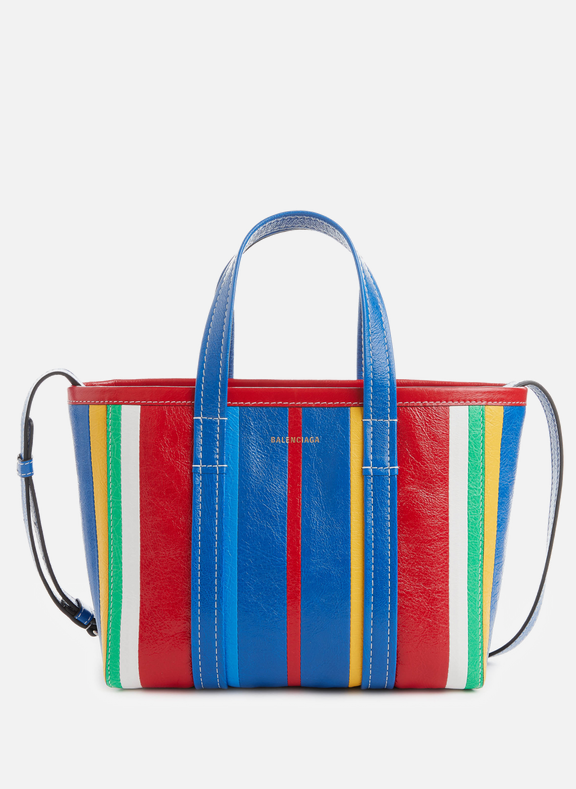 BALENCIAGA Kleine East-West Barbes Shopper-Tasche aus Leder Mehrfarbig