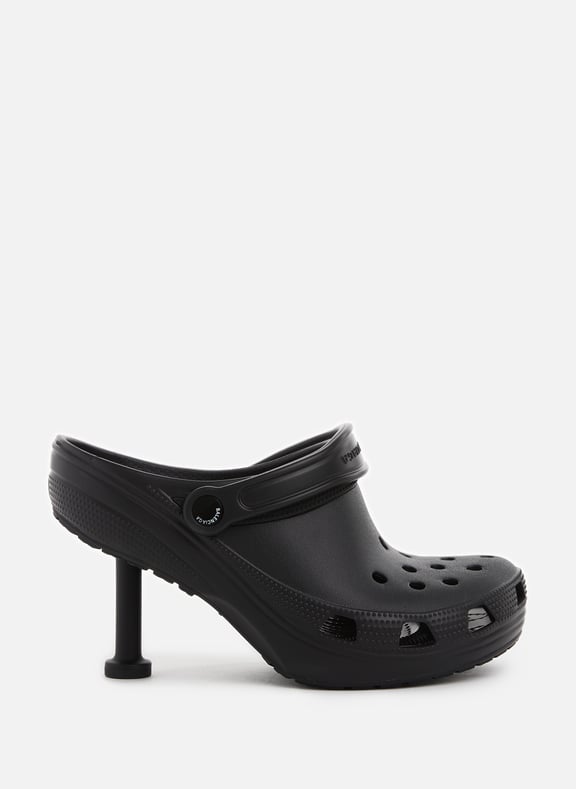 Sandales Crocs Madame 80Mm en cuir Noir
