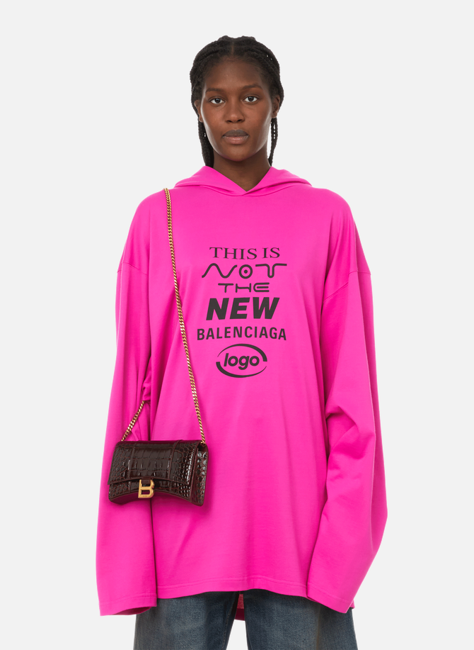 T-Shirt „This Is Not“ mit Kapuze aus Baumwollmischung BALENCIAGA