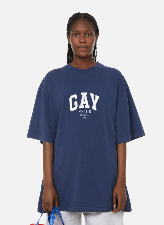 T-shirt avec broderie Pride en coton BALENCIAGA
