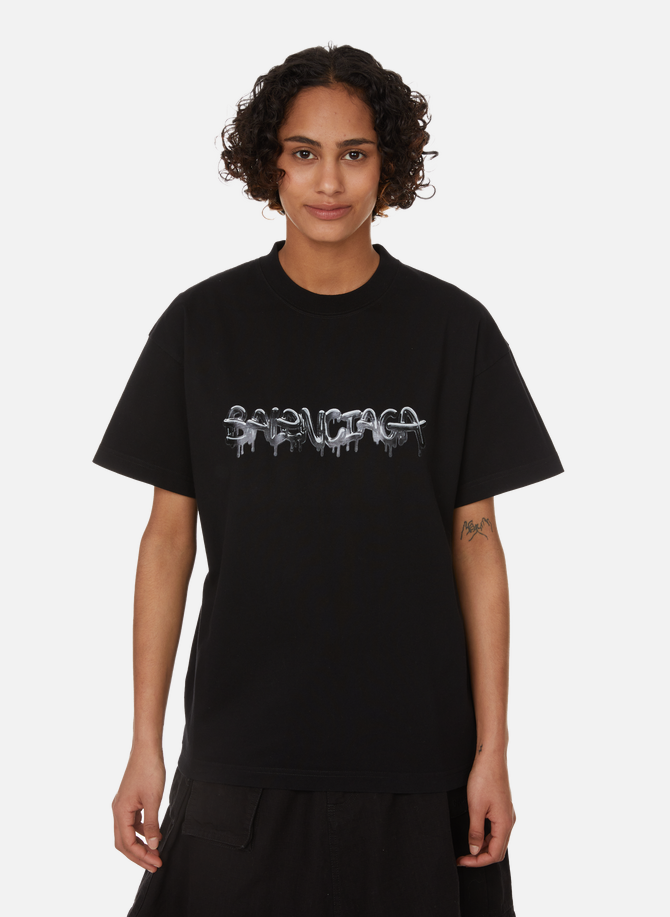 BALENCIAGA Rundhals-T-Shirt aus Baumwolle