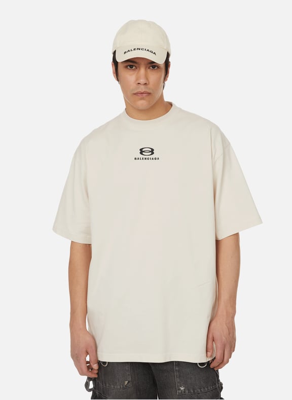 T-shirt oversize en coton Blanc by BALENCIAGA BALENCIAGA T-shirt oversize en coton Blanc