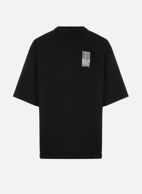 Übergroßes Baumwoll-T-Shirt SchwarzBALENCIAGA 