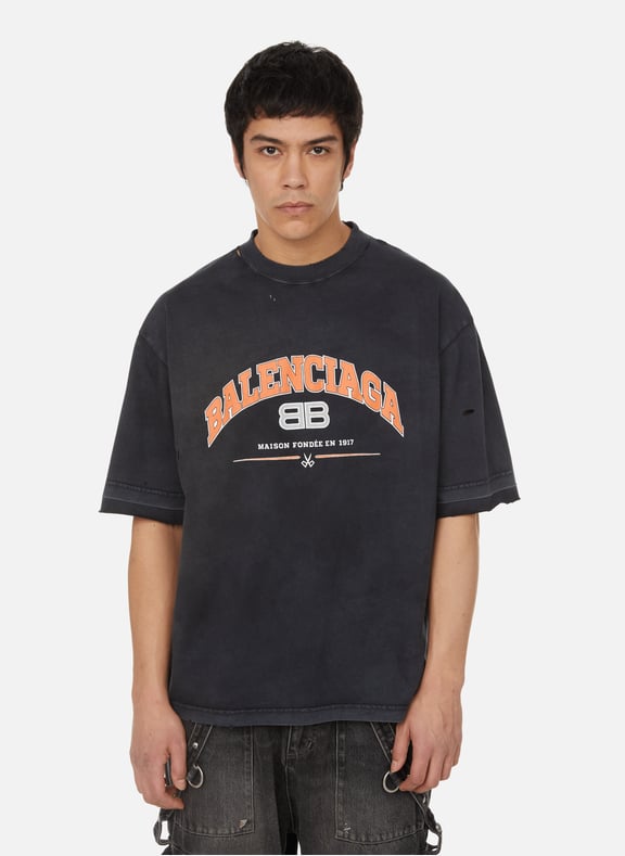 T-shirt oversize en coton Noir by BALENCIAGA BALENCIAGA T-shirt oversize en coton Noir