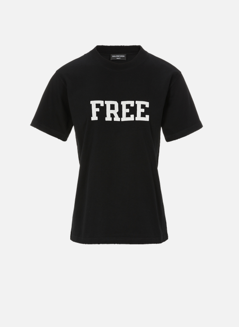 Free Small Fit Baumwoll-T-Shirt SchwarzBALENCIAGA 
