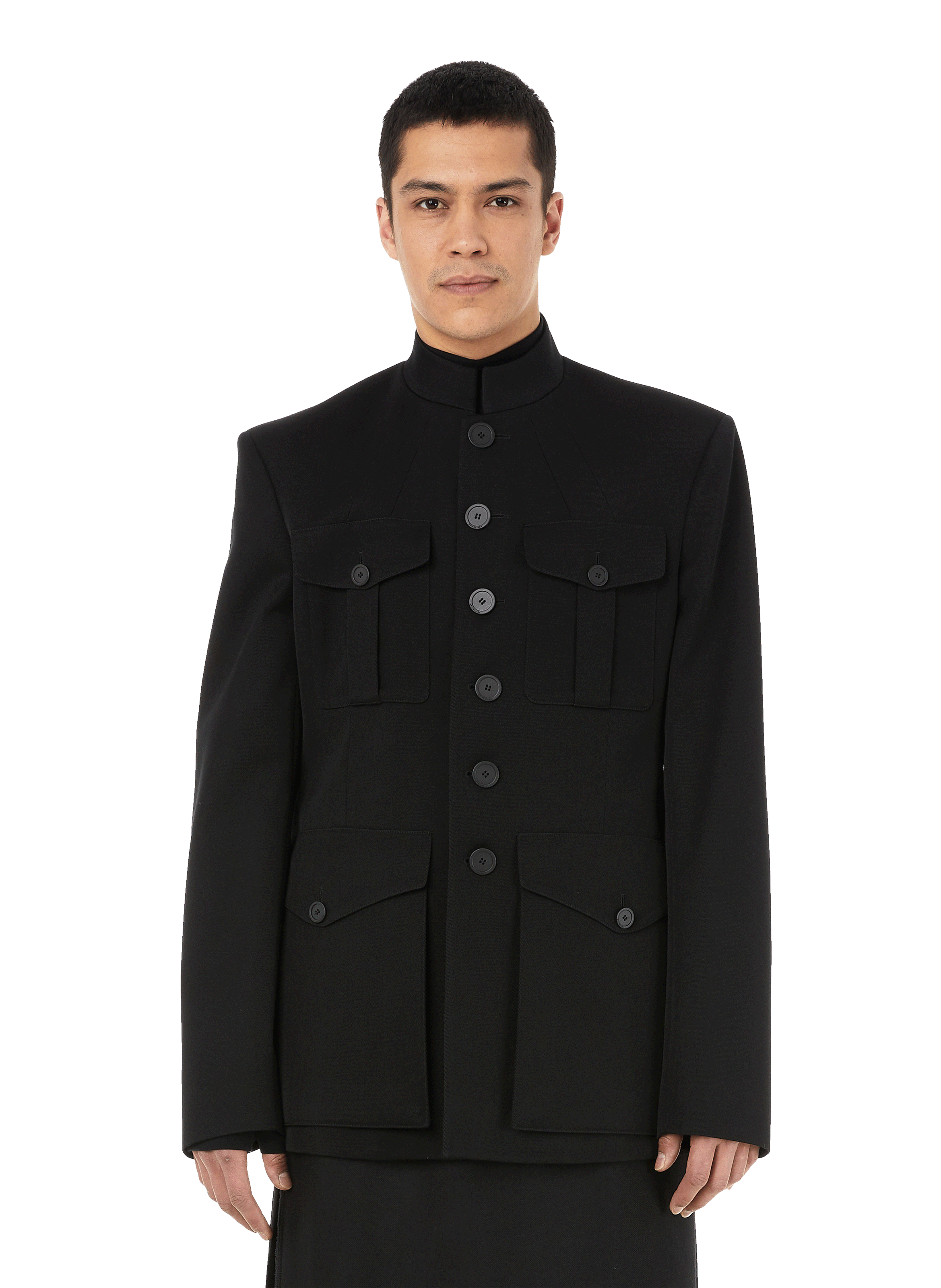 VESTE OFFICIER EN LAINE - BALENCIAGA pour HOMME | Printemps.com
