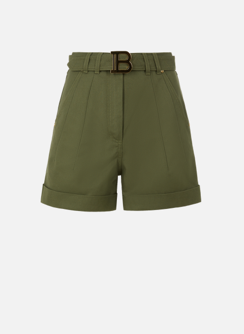 Shorts mit grünem LogoBALMAIN 