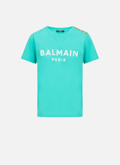 Baumwoll-Logo-T-Shirt MehrfarbigBALMAIN 