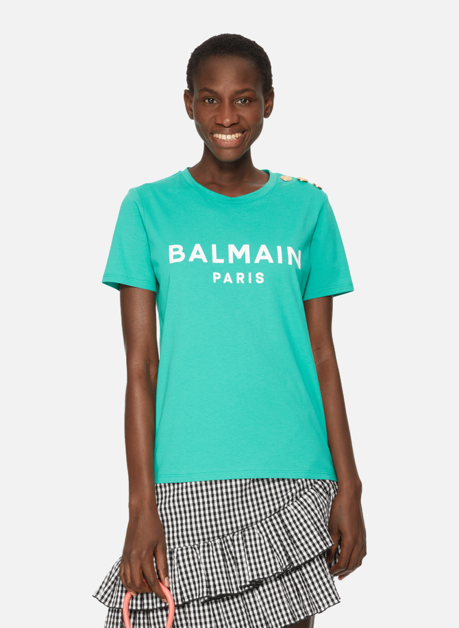 BALMAIN Baumwoll-Logo-T-Shirt