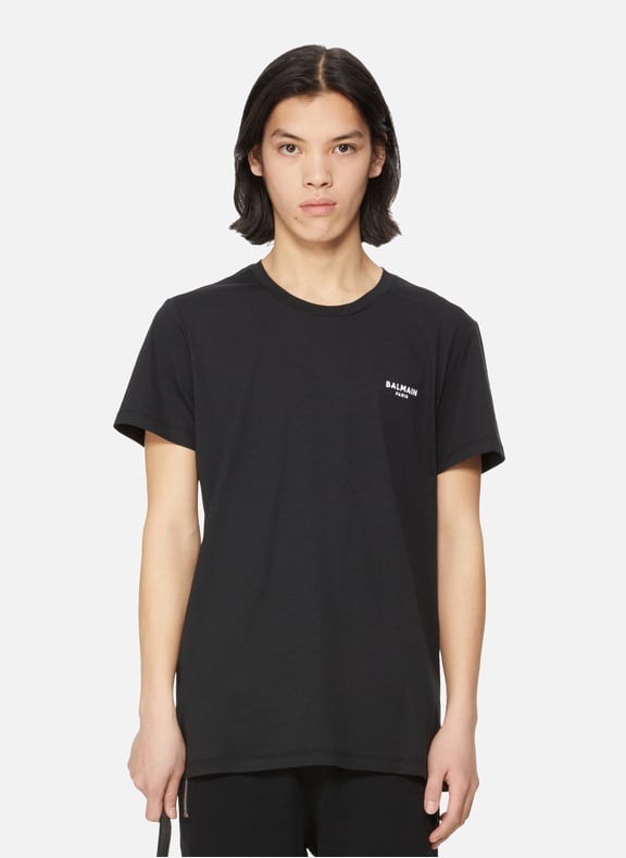T-shirt à logo en coton Noir by BALMAIN BALMAIN T-shirt à logo en coton Noir