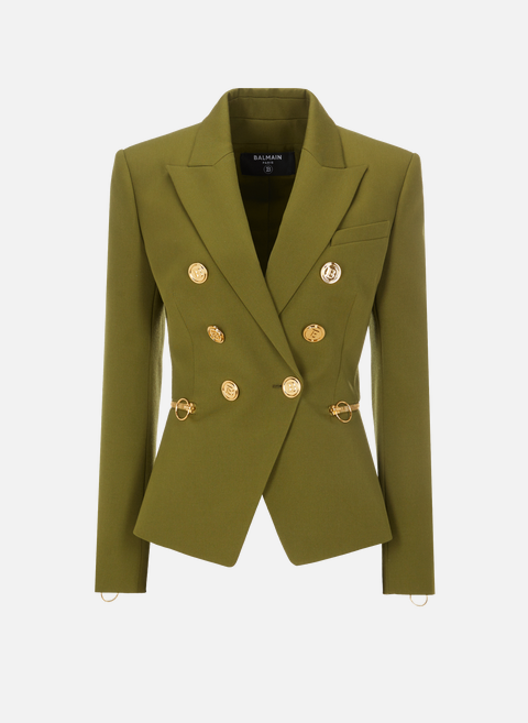 Wool suit jacket GreenBALMAIN 