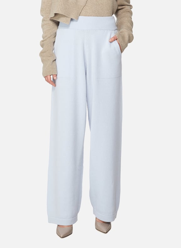 Pantalon cachemire à poches latérales Bleu by BARRIE BARRIE Pantalon cachemire à poches latérales Bleu