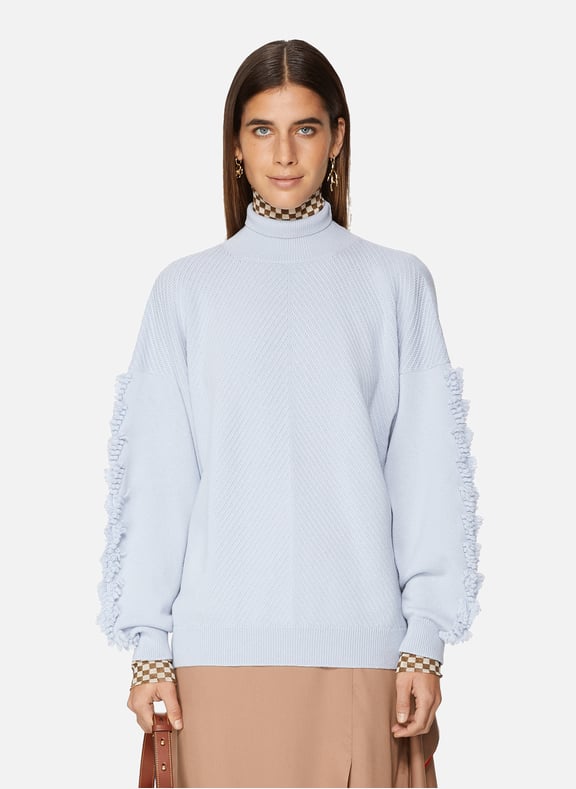 Pull col roulé en cachemire Bleu by BARRIE BARRIE Pull col roulé en cachemire Bleu