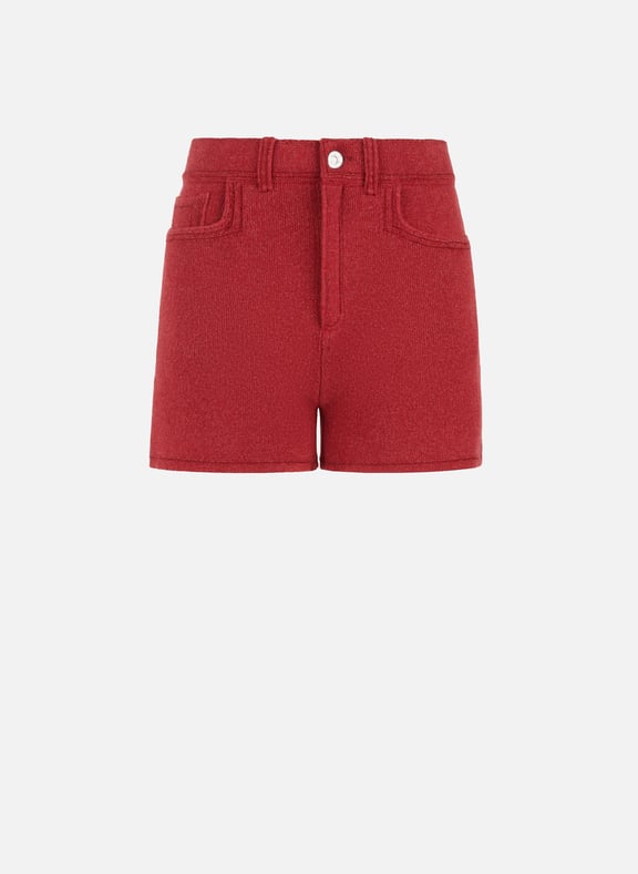 Short en maille Rouge by BARRIE BARRIE Short en maille Rouge