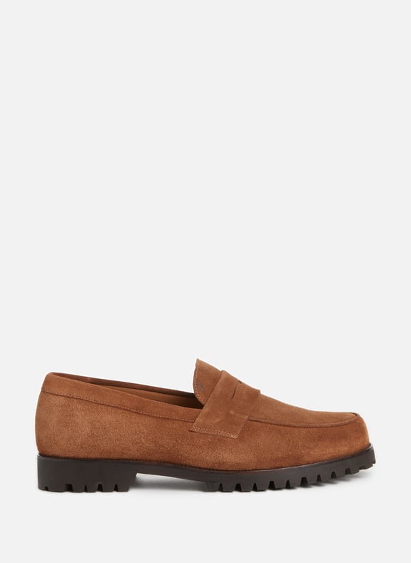 Mocassins Frank en suède Marron by BOBBIES BOBBIES Mocassins Frank en suède Marron