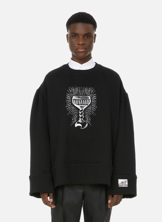 Sweatshirt en coton imprimé BORAMY VIGUIER