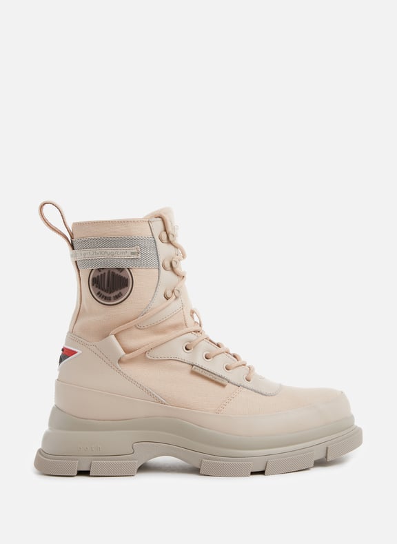 BOTTINES GAO EN TOILE ET CUIR BOTH PARIS pour FEMME Printemps