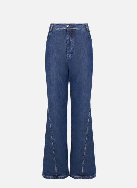 Locker sitzende Jeans mit hoher Taille BlauBOTTEGA VENETA 