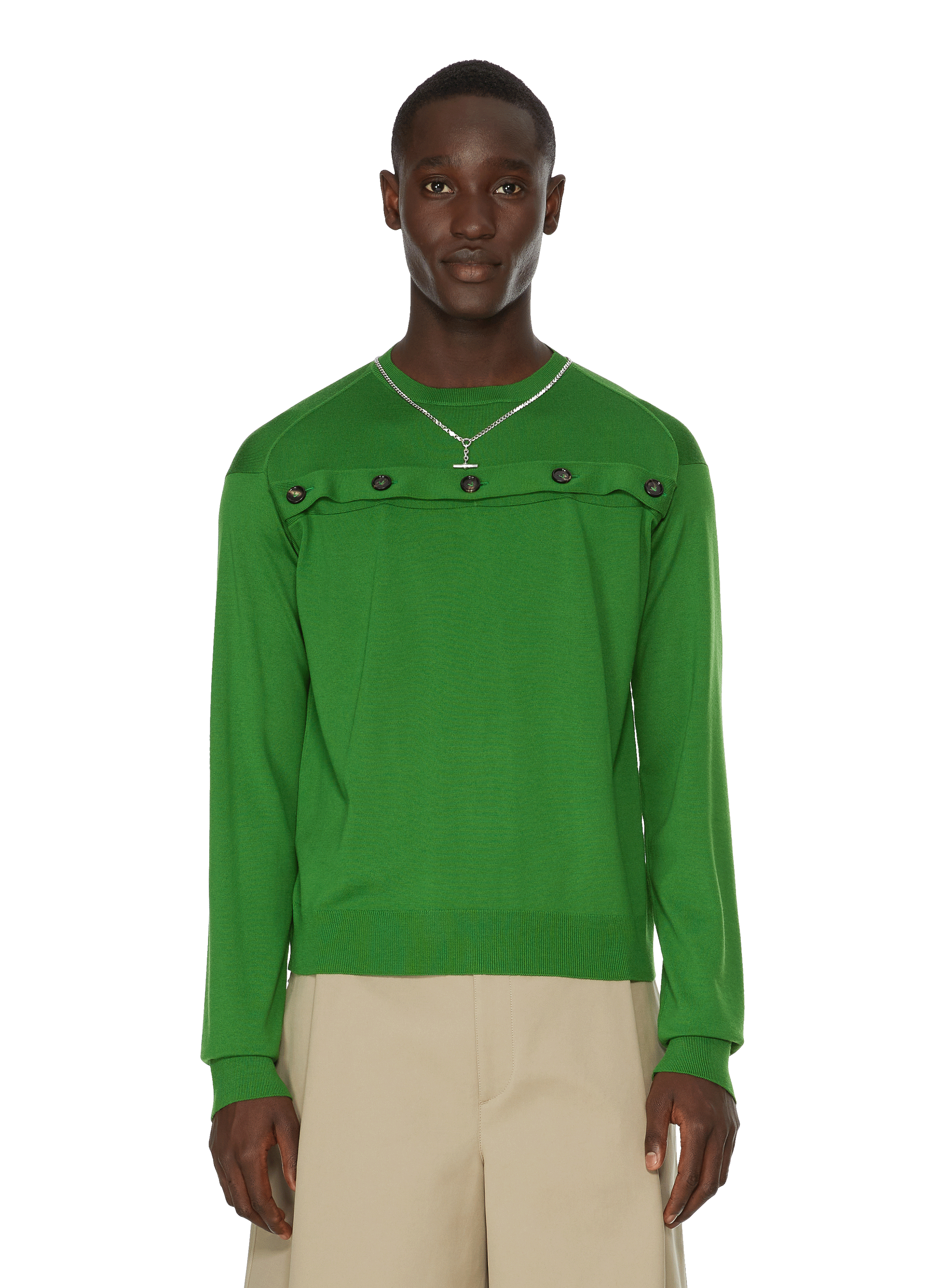 Pull Laines Bottega Veneta pour homme en coloris Vert Homme Vêtements Pulls et maille Pulls ras-du-cou 