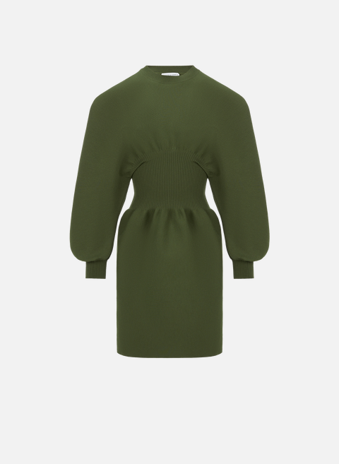 Grünes Kleid aus WollmischungBOTTEGA VENETA 
