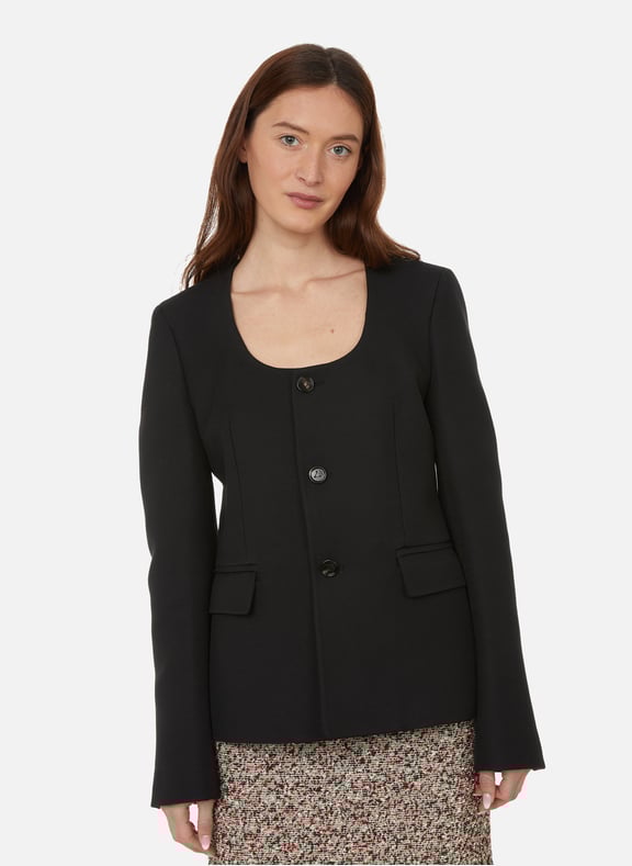 Veste tailleur en laine mélangée Noir by BOTTEGA VENETA BOTTEGA VENETA Veste tailleur en laine mélangée Noir