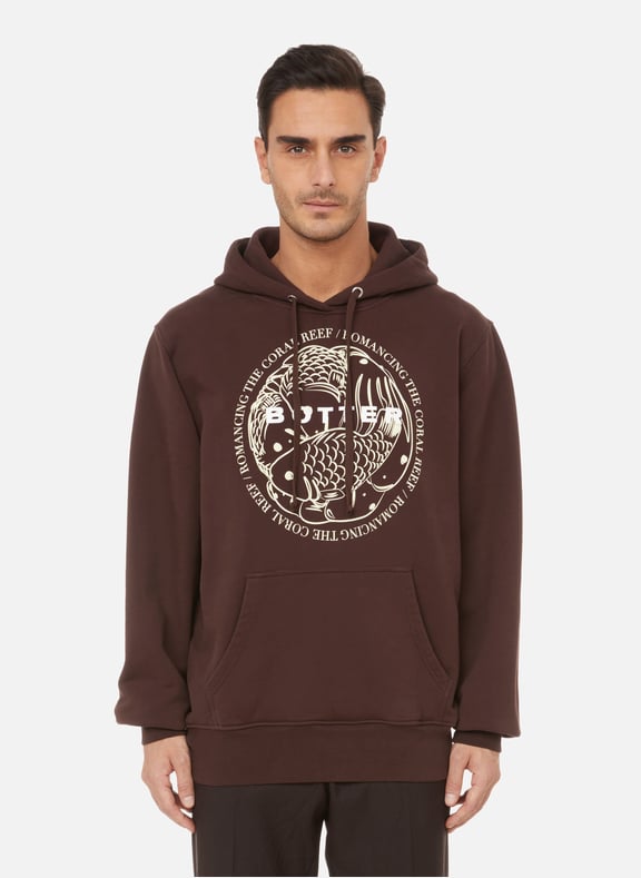 Hoodie Fishswirl en coton Marron by BOTTER BOTTER Hoodie Fishswirl en coton Marron