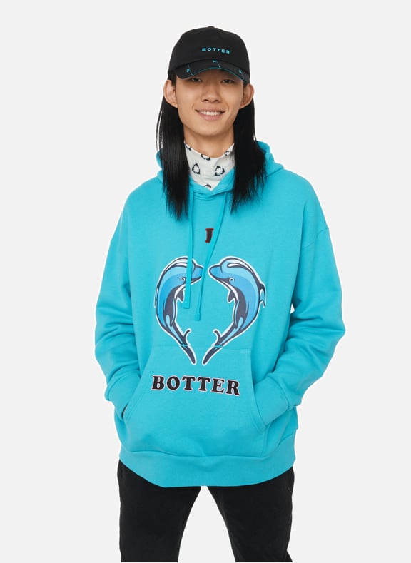 Hoodie imprimé en coton biologique Multicolore by BOTTER BOTTER Hoodie imprimé en coton biologique Multicolore