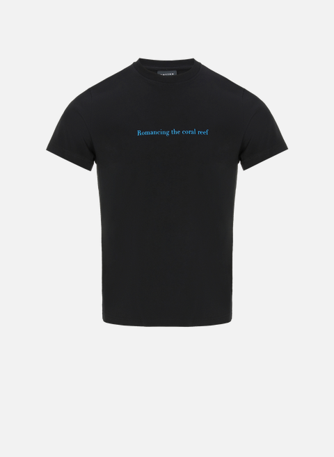 Coral Reef Mermaid Organic Cotton T-Shirt BlackBOTTER 