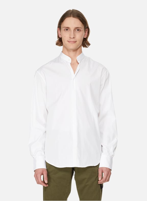 Chemise Astrale en coton et lin Blanc by BOURRIENNE BOURRIENNE Chemise Astrale en coton et lin Blanc