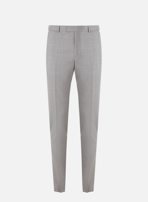 Checked wool cigarette pants GreyBRUMMELL 