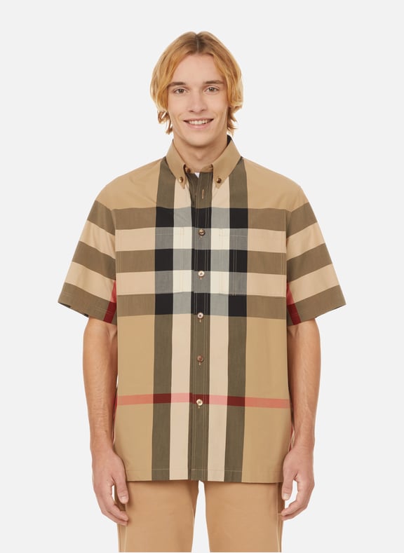 Chemise à carreaux Beige by BURBERRY BURBERRY Chemise à carreaux Beige