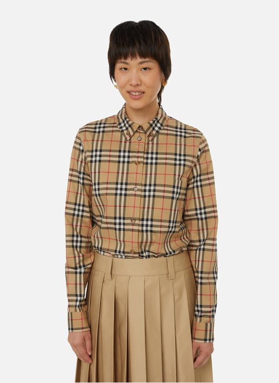 Chemise Vintage Check en coton Beige by BURBERRY BURBERRY Chemise Vintage Check en coton Beige
