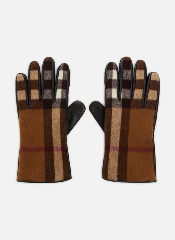 Gants Vintage Check en laine Marron by BURBERRY BURBERRY Gants Vintage Check en laine Marron