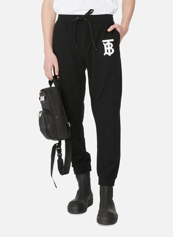 Pantalon de jogging Monogram en coton Noir by BURBERRY BURBERRY Pantalon de jogging Monogram en coton Noir