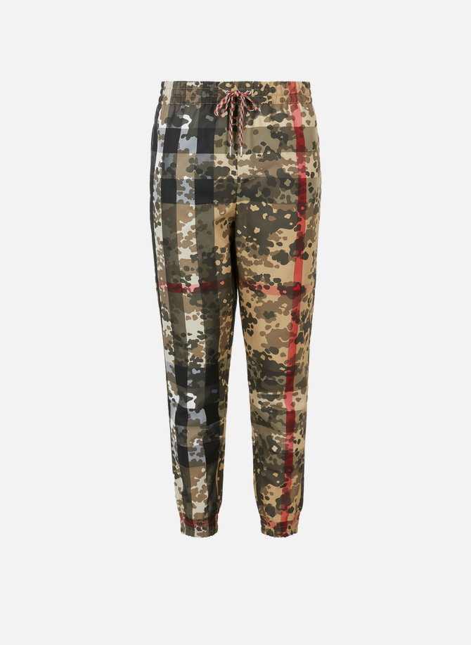 Pantalon de survêtement en nylon check camouflage BURBERRY
