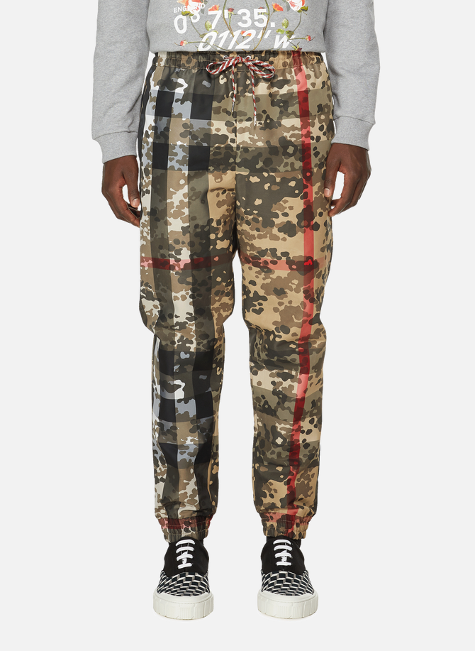 Pantalon de survêtement en nylon check camouflage BURBERRY