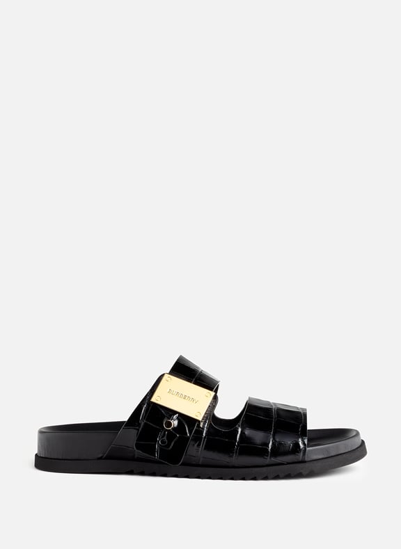 Burberry leather sandals deals