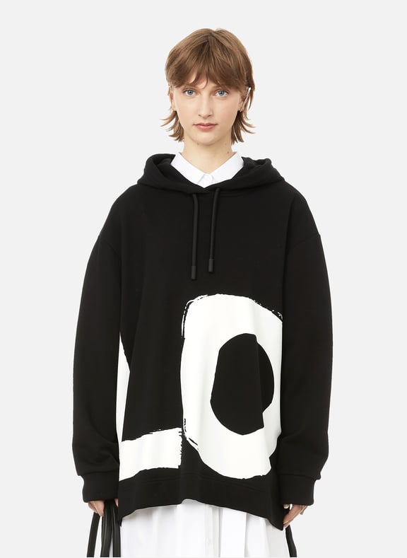 Sweat-shirt à capuche oversize Love en coton Noir by BURBERRY BURBERRY Sweat-shirt à capuche oversize Love en coton Noir